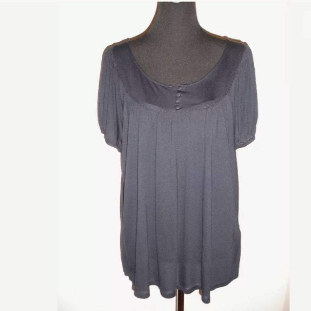 HOBBS London Navy Blue Scoop Modal Jersey Top